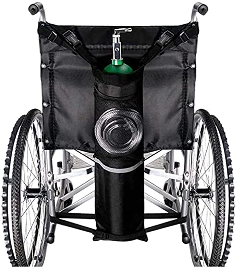 多機能型車椅子に医療等酸素を背面バックにて装備